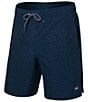 Color:Navy - Image 1 - Multi-Sport Two-In-One Ikat Checked 7#double; Inseam Lounge Shorts