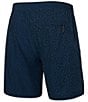 Color:Navy - Image 2 - Multi-Sport Two-In-One Ikat Checked 7#double; Inseam Lounge Shorts