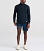 Color:Navy - Image 3 - Multi-Sport Two-In-One Ikat Checked 7#double; Inseam Lounge Shorts