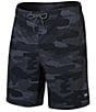 Color:Black - Image 1 - Multi-Sport Two-In-One Tranquil Camouflage 7#double; Inseam Lounge Shorts