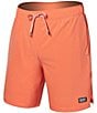 Color:Cantelope - Image 1 - Oh Buoy Two-In-One Solid 7#double; Inseam Volley Shorts