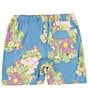 Color:Washed Blue - Image 2 - Oh Buoy Two-In-One Big Bloom 7#double; Inseam Volley Shorts