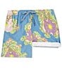 Color:Washed Blue - Image 3 - Oh Buoy Two-In-One Big Bloom 7#double; Inseam Volley Shorts