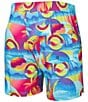 Color:Coast Blue Multi - Image 2 - Oh Buoy Two-In-One Coast Printed 5#double; Inseam Swim Trunks