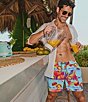 Color:Coast Blue Multi - Image 6 - Oh Buoy Two-In-One Coast Printed 5#double; Inseam Swim Trunks
