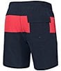 Color:India Ink/Hibiscus - Image 2 - Oh Buoy Two-In-One Colorblock 7#double; Inseam Swim Trunks