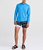 Color:Sunset Crest Black - Image 3 - Oh Buoy Two-In-One Sunset Crest Printed 5#double; Inseam Volley Shorts