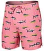 Color:Flamingo - Image 1 - Oh Buoy Two-In-One Printed/Solid 5#double; Inseam Volley Swim Shorts