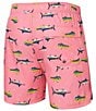 Color:Flamingo - Image 2 - Oh Buoy Two-In-One Printed/Solid 5#double; Inseam Volley Swim Shorts