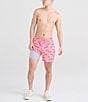 Color:Flamingo - Image 3 - Oh Buoy Two-In-One Printed/Solid 5#double; Inseam Volley Swim Shorts
