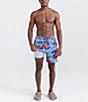 Color:Hawaiian Pizza - Image 3 - Oh Buoy Two-In-One Hawaiian Pizza Party 7#double; Inseam Volley Shorts