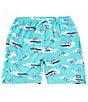 Color:Turquoise - Image 1 - Oh Buoy Two-In-One Sharkski 7#double; Inseam Volley Shorts