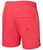 Color:Hibiscus - Image 2 - Oh Buoy Two-In-One Solid 5#double; Inseam Swim Trunks