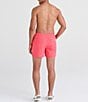 Color:Hibiscus - Image 4 - Oh Buoy Two-In-One Solid 5#double; Inseam Swim Trunks