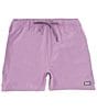 Color:Purple Haze - Image 1 - Oh Buoy Two-In-One Solid 5#double; Inseam Swim Trunks