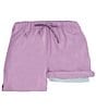 Color:Purple Haze - Image 3 - Oh Buoy Two-In-One Solid 5#double; Inseam Swim Trunks