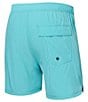 Color:Turquoise - Image 2 - Oh Buoy Two-In-One Solid 5#double; Inseam Volley Shorts