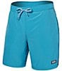 Color:Blue Moon - Image 1 - Oh Buoy Two-In-One Solid 7#double; Inseam Swim Trunks