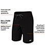 Color:Black - Image 4 - Betawave Two-In-One Solid 19#double; Outseam Board Shorts
