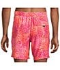 SAXX Pineapple Patch Oh Buoy 7#double; Inseam Swim Shorts, Color:Coral - Image 2