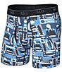 SAXX Quest Printed Quick Dry Performance 6#double; Boxer Briefs, Color:Winter Angler Blue - Image 1