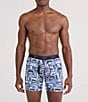 SAXX Quest Printed Quick Dry Performance 6#double; Boxer Briefs, Color:Winter Angler Blue - Image 2