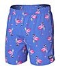Color:Flocktail Hour Sport Blue - Image 1 - Retro-Inspired Two-In-One 5#double; Inseam Swim Shorts