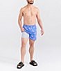 Color:Flocktail Hour Sport Blue - Image 3 - Retro-Inspired Two-In-One 5#double; Inseam Swim Shorts