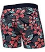 Color:Maritime Blue - Image 2 - Ultra Soft Tropical Floral Printed 5#double; Inseam Boxer Briefs