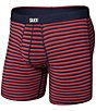 SAXX Vibe Micro-Stripe-Printed Xtra Soft Comfort 6#double; Inseam Boxer Briefs - Image 1