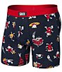 SAXX Vibe Super Soft Printed 6#double; Inseam Boxer Briefs, Color:Navy Multi - Image 1