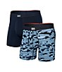 SAXX Vibe Xtra 6#double; Boxer Briefs 2-Pack, Color:Pond Camo/Navy - Image 1