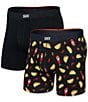SAXX Vibe Xtra Soft Comfort 6#double; Boxer Briefs 2-Pack, Color:Flamin Hot/Black - Image 1