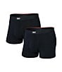 SAXX Vibe Xtra Solid 3#double; Trunks 2-Pack, Color:Black - Image 1