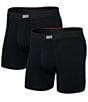 SAXX Vibe Xtra Solid 6#double; Inseam Boxer Briefs 2-Pack, Color:Black - Image 1