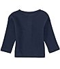 Color:Navy - Image 2 - Scene&heard Baby Boy 3-24 Months Long Sleeve Round Neck Waffle Henley T-Shirt