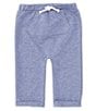 Color:Blue - Image 1 - Baby Boys 3-24 Months Knit Kangaroo Pocket Joggers