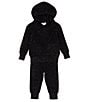 Color:Black - Image 1 - Scene&heard Baby Boys 3-24 Months Long Sleeve Pull Over Hoodie & Jogger Pants Set