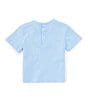 Color:Blue - Image 2 - Baby Boys 3-24 Months Round Neck Short Sleeve Front Pocket T-Shirt