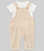 Color:Tan - Image 1 - Baby Boys 3-24 Months Round Neck Two-Piece Linen Jumper