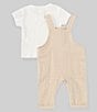 Color:Tan - Image 2 - Baby Boys 3-24 Months Round Neck Two-Piece Linen Jumper