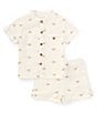 Color:White - Image 1 - Baby Boys 3-24 Months Woven Button Down Linen Shirt & Shorts Set