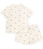 Color:White - Image 2 - Baby Boys 3-24 Months Woven Button Down Linen Shirt & Shorts Set