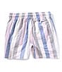 Scene&Heard Big Boy Multi Stripe Linen Blend Shorts, Color:Dark Blue - Image 2