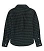 Color:Green - Image 2 - Big Boys 8-20 Long Sleeve Green & Black Checked Button-Up Sport Shirt