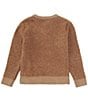 Color:Khaki - Image 2 - Big Boys 8-20 Long Sleeve Marled Crew Neck Sweater