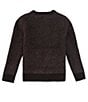 Color:Black - Image 2 - Big Boys 8-20 Long Sleeve Marled Crew Neck Sweater