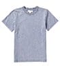 Color:Dark Blue - Image 1 - Big Boys 8-20 Short Sleeve Distressed T-Shirt