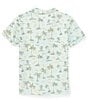 Color:Quiet Tide - Image 2 - Big Boys 8-20 Short Sleeve Palm Tree Print Woven Shirt