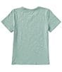 Color:Sage - Image 2 - Big Boys 8-20 Short Sleeve Slub V-Neck T-Shirt